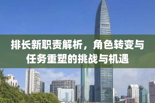排長新職責(zé)解析，角色轉(zhuǎn)變與任務(wù)重塑的挑戰(zhàn)與機(jī)遇