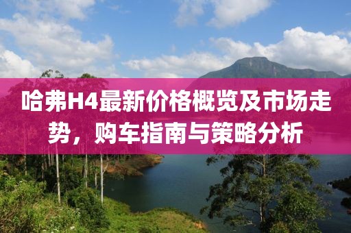 哈弗H4最新價格概覽及市場走勢，購車指南與策略分析