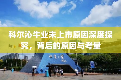 科爾沁牛業(yè)未上市原因深度探究，背后的原因與考量