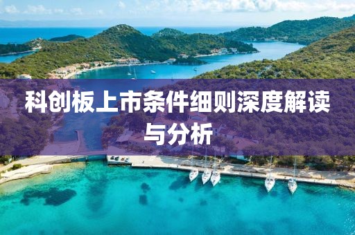科創(chuàng)板上市條件細(xì)則深度解讀與分析