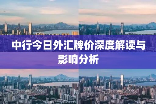 中行今日外匯牌價(jià)深度解讀與影響分析