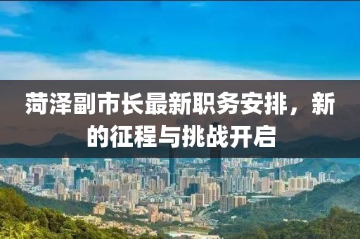 菏澤副市長最新職務安排，新的征程與挑戰(zhàn)開啟