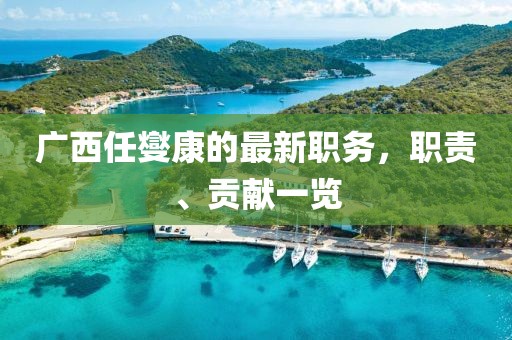 廣西任燮康的最新職務(wù)，職責(zé)、貢獻一覽