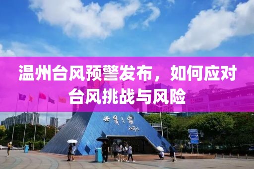 溫州臺(tái)風(fēng)預(yù)警發(fā)布，如何應(yīng)對(duì)臺(tái)風(fēng)挑戰(zhàn)與風(fēng)險(xiǎn)