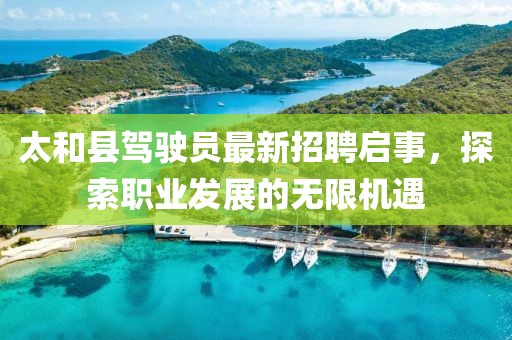 太和縣駕駛員最新招聘啟事，探索職業(yè)發(fā)展的無限機(jī)遇