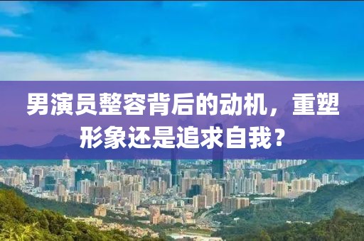 男演員整容背后的動(dòng)機(jī)，重塑形象還是追求自我？