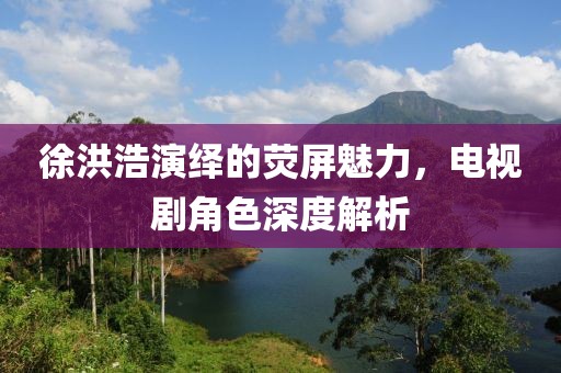徐洪浩演繹的熒屏魅力，電視劇角色深度解析