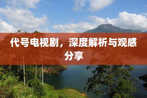 代號(hào)電視劇，深度解析與觀感分享