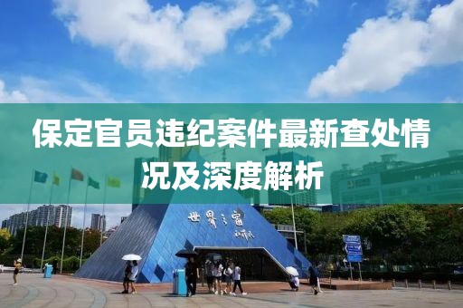 保定官員違紀案件最新查處情況及深度解析