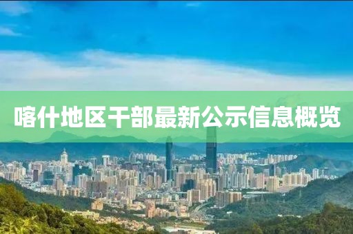 喀什地區(qū)干部最新公示信息概覽