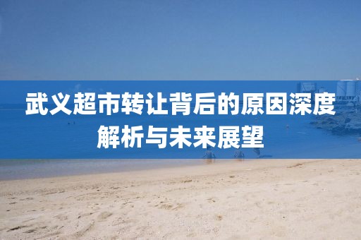 武義超市轉(zhuǎn)讓背后的原因深度解析與未來展望