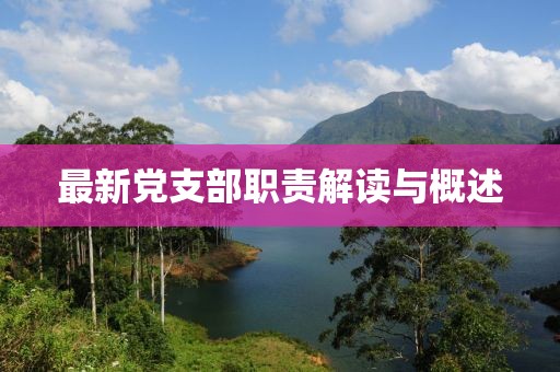 最新黨支部職責(zé)解讀與概述