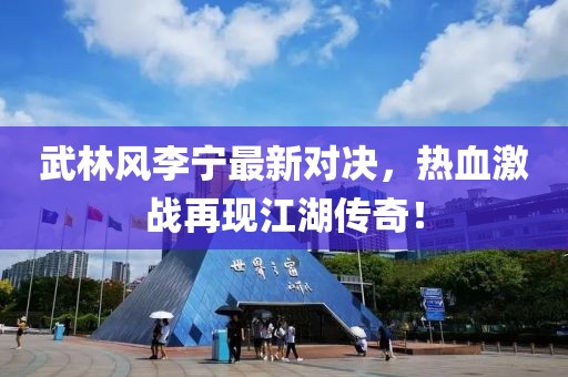 武林風(fēng)李寧最新對(duì)決，熱血激戰(zhàn)再現(xiàn)江湖傳奇！