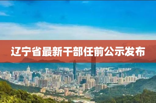 遼寧省最新干部任前公示發(fā)布