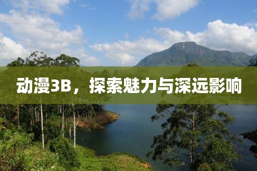 動漫3B，探索魅力與深遠影響