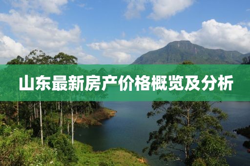 山東最新房產(chǎn)價(jià)格概覽及分析