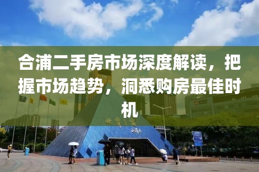 合浦二手房市場深度解讀，把握市場趨勢，洞悉購房最佳時機