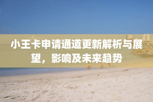 小王卡申請通道更新解析與展望，影響及未來趨勢