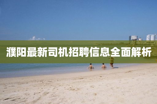 濮陽最新司機招聘信息全面解析