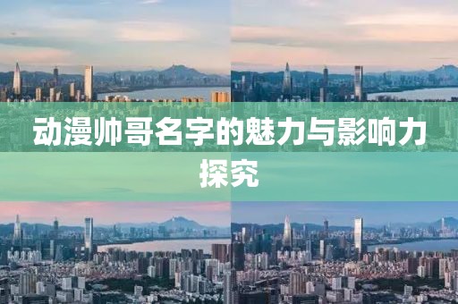 動(dòng)漫帥哥名字的魅力與影響力探究
