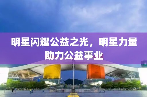 明星閃耀公益之光，明星力量助力公益事業(yè)