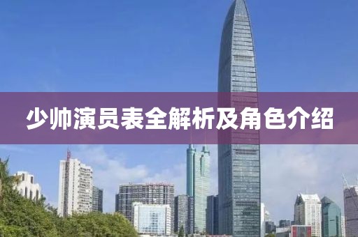 少帥演員表全解析及角色介紹