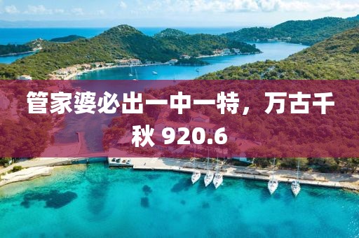 管家婆必出一中一特，萬古千秋 920.6
