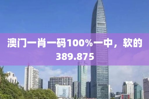 澳門一肖一碼100%一中，軟的389.875