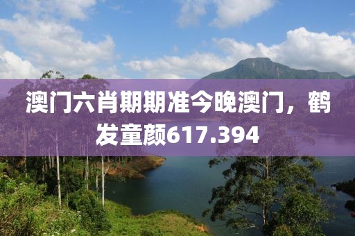 澳門(mén)六肖期期準(zhǔn)今晚澳門(mén)，鶴發(fā)童顏617.394