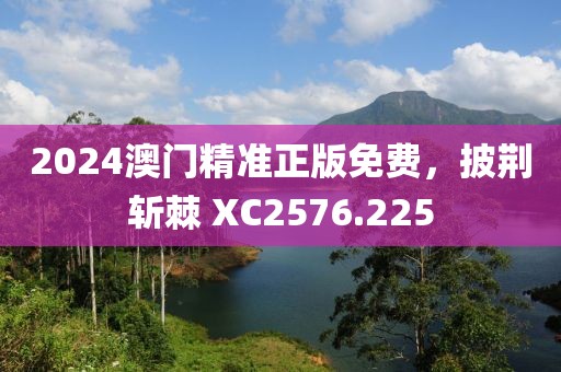2024澳門精準(zhǔn)正版免費，披荊斬棘 XC2576.225