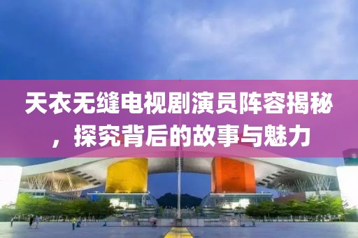 天衣無(wú)縫電視劇演員陣容揭秘，探究背后的故事與魅力