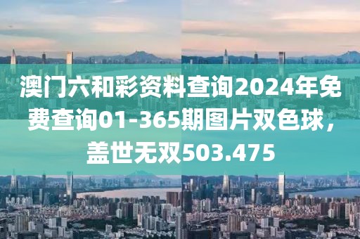澳門六和彩資料查詢2024年免費查詢01-365期圖片雙色球，蓋世無雙503.475