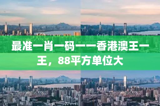 最準(zhǔn)一肖一碼一一香港澳王一王，88平方單位大