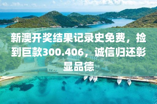 新澳開(kāi)獎(jiǎng)結(jié)果記錄史免費(fèi)，撿到巨款300.406，誠(chéng)信歸還彰顯品德