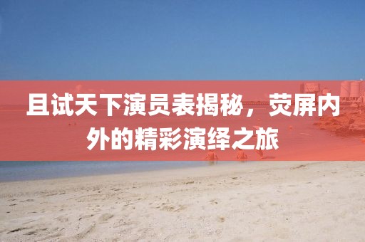 且試天下演員表揭秘，熒屏內(nèi)外的精彩演繹之旅