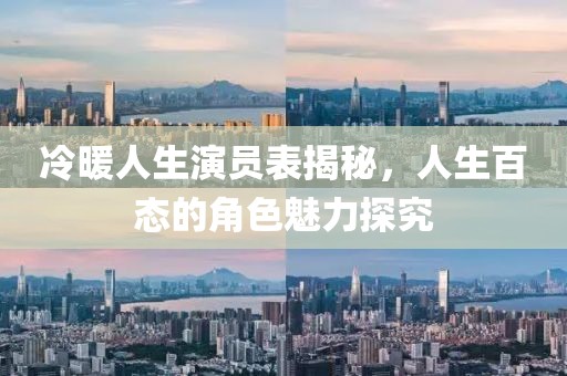 冷暖人生演員表揭秘，人生百態(tài)的角色魅力探究
