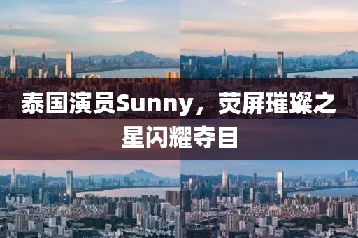 泰國演員Sunny，熒屏璀璨之星閃耀奪目