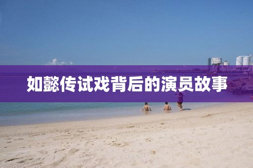 如懿傳試戲背后的演員故事