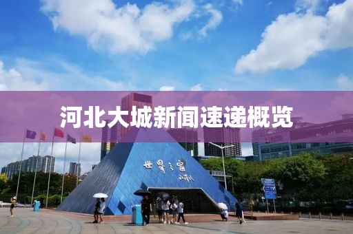 河北大城新聞速遞概覽