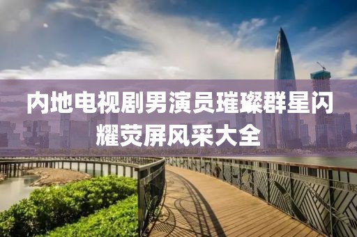內(nèi)地電視劇男演員璀璨群星閃耀熒屏風(fēng)采大全